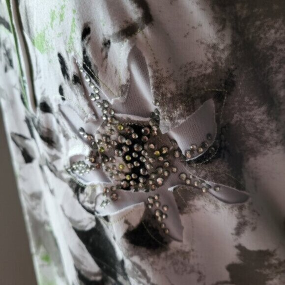 VEX Cotton floral Bling T Shirt Sz M - Picture 9 of 13